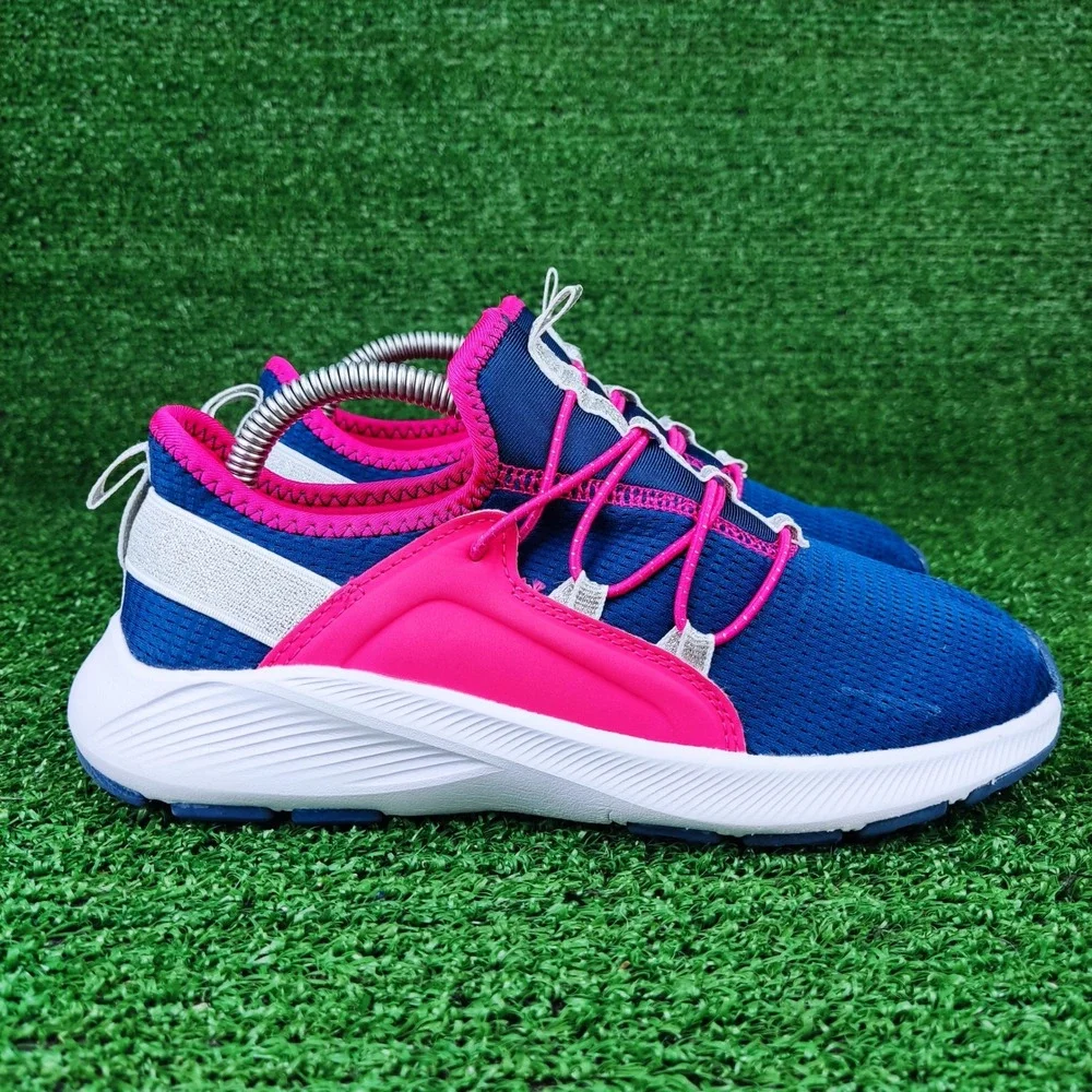 Athletic Works Sneakers Kids Size 3 Blue Pink GMAW24CA023 Slip On Athletic Shoes